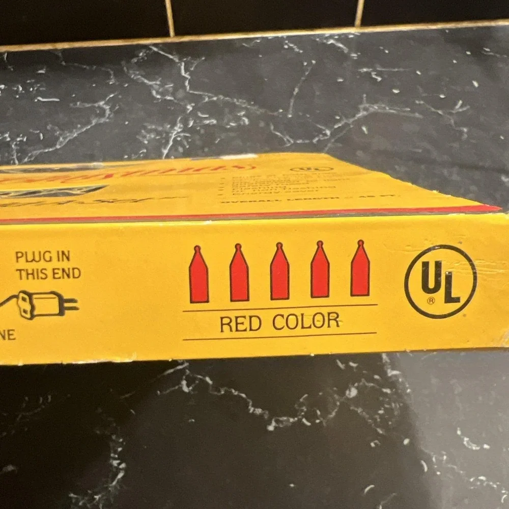 Vintage Kodak Color of Christmas 100 Red Lights Extra Bright Add A Set